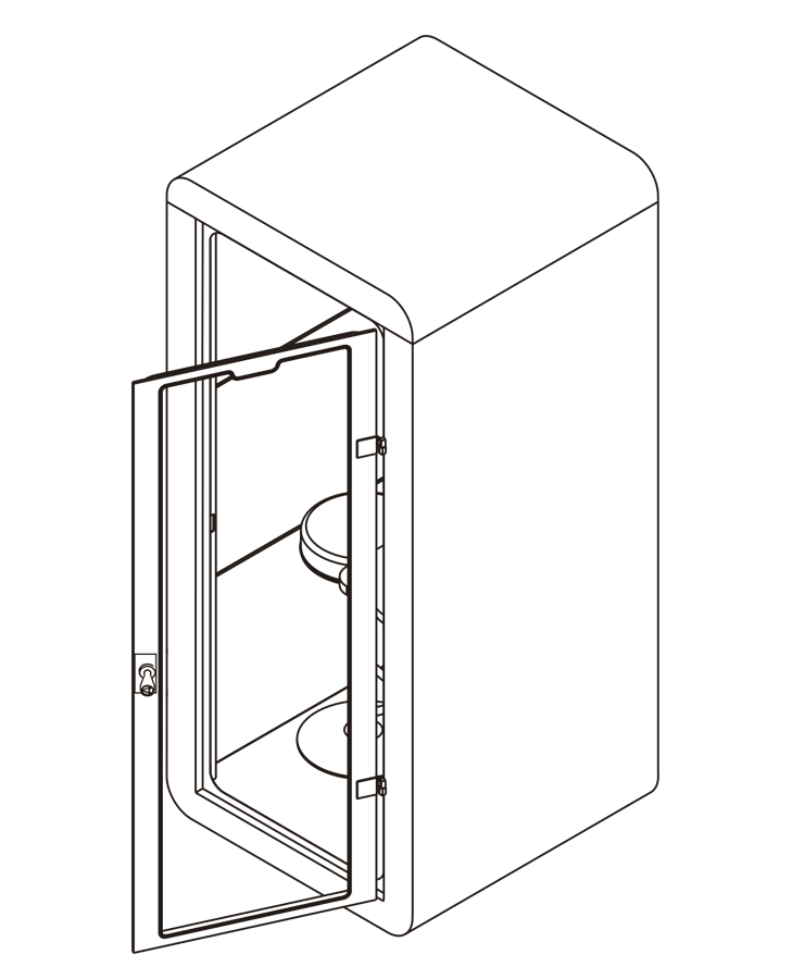 Dimensoes cabine acustica Silent Call 2 - vista iso